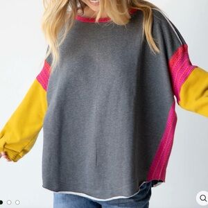 Natural Life knit trim sweatshirt